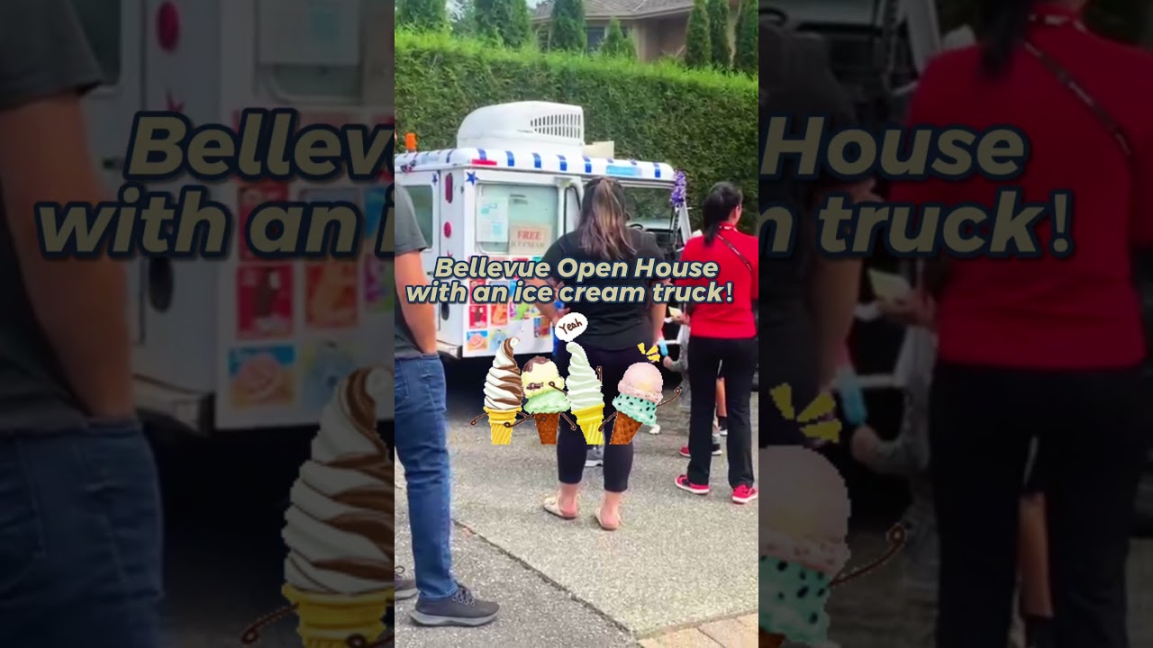 Video: Bellevue Open House with an ice cream truck!🍦#realestate #seattle #home #housetour #bellevuewa